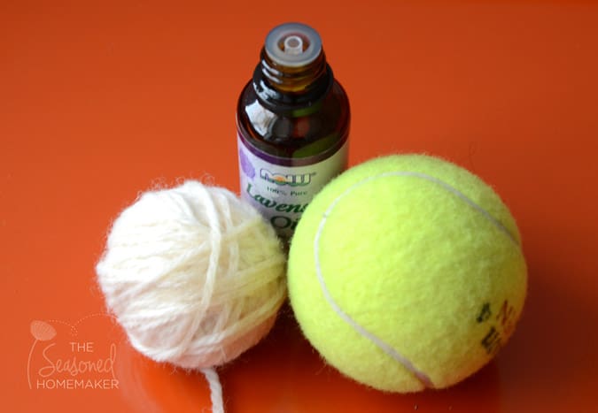 wind ball of yarn until size of tennis ball