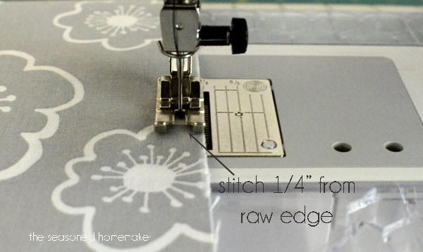 stitch against raw edge