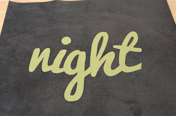 How to Applique Lettering to a Pillow