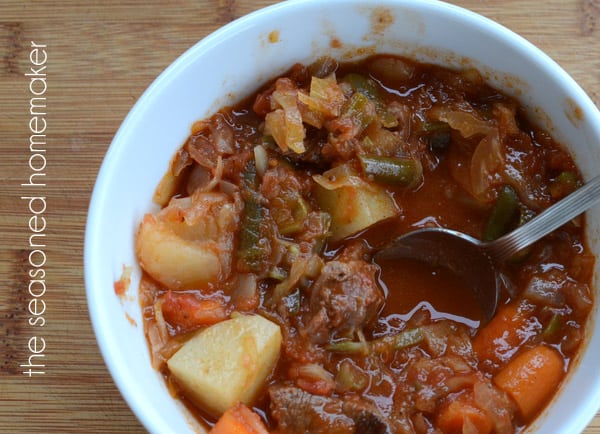 earty Vegetable Beef Soup bowl