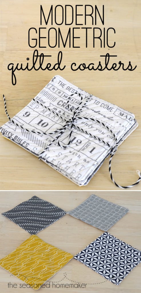How to Create Modern Quilted Coasters  pin