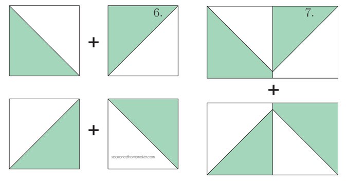 How to Make Half Square Triangles diagram