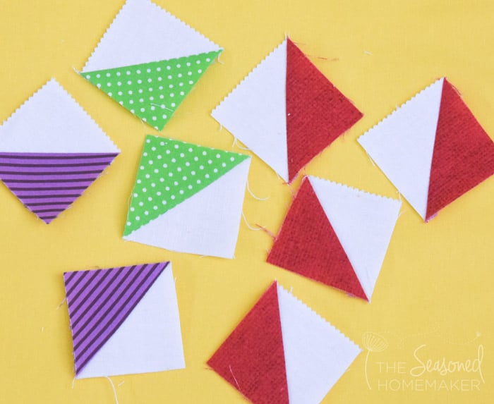 How to Make Easy Half Square Triangles Pin