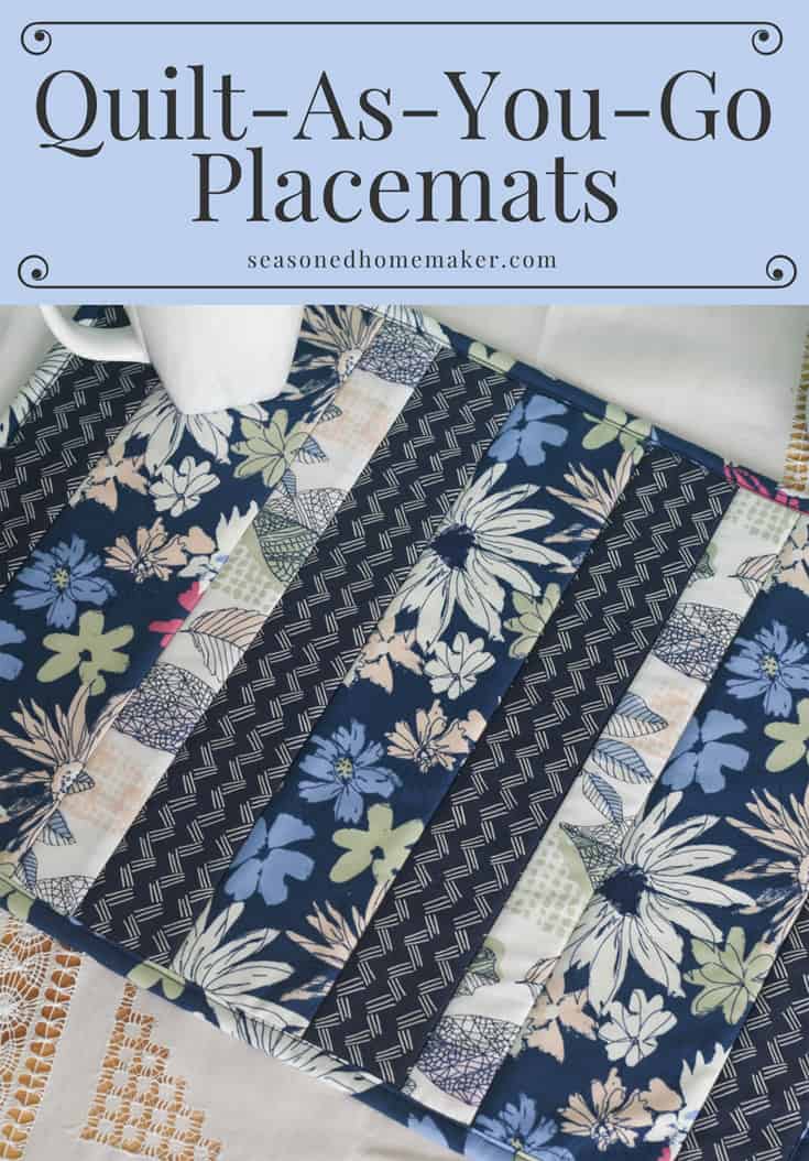 Easy Quilt As You Go Placemats - The Seasoned Homemaker®