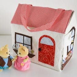 Create a village of soft plushie tiny houses. Sew up a soft little houses that can double as storage for small toys.