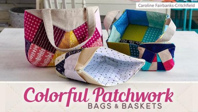 colorful fabric baskets