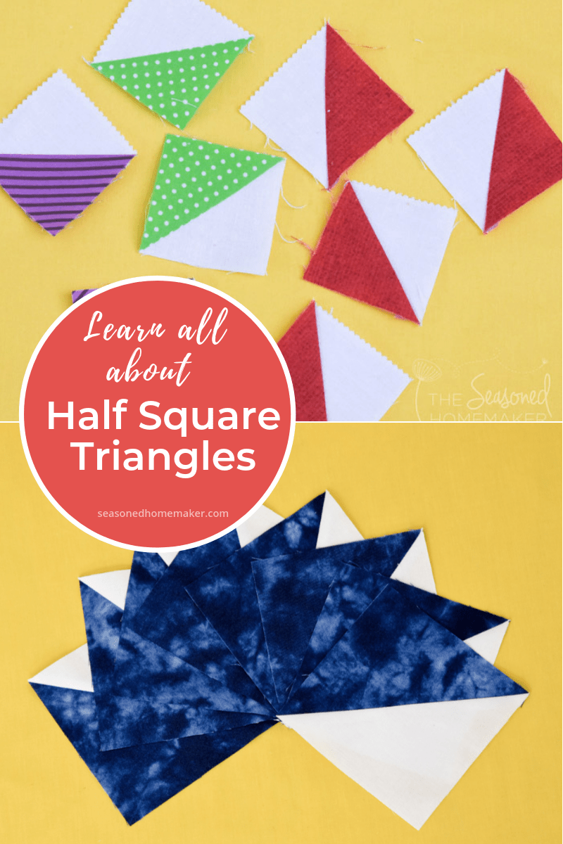 How to Make Easy Half Square Triangles Pin