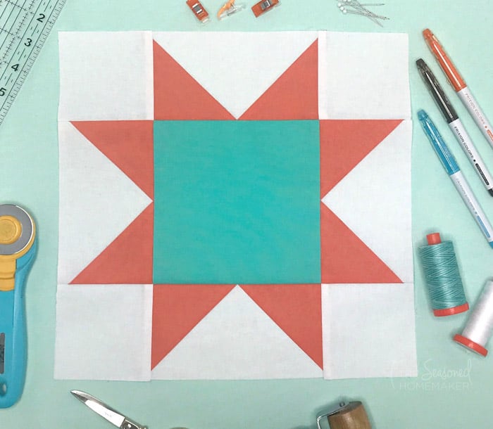 How to Make a Perfect Sawtooth Star Quilt Block