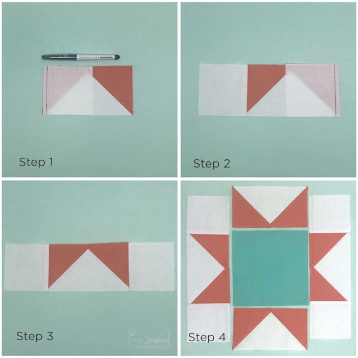 Learn How To Make A Perfect Sawtooth Star Quilt Block.