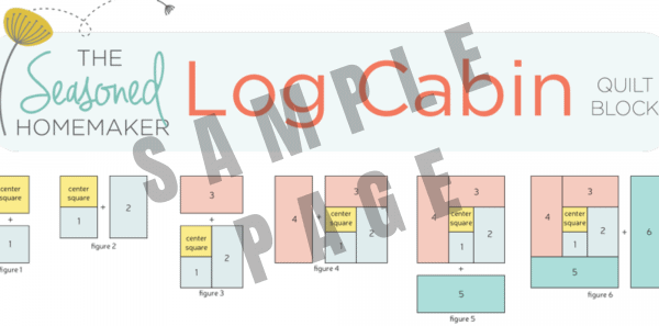Log Cabin Quilt Block Assembly Diagram