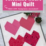 Valentine Hearts Mini Quilt Pin
