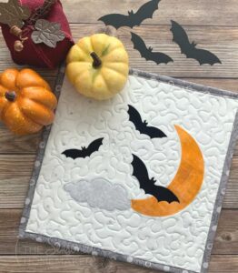 Halloween Bats Mini Quilt