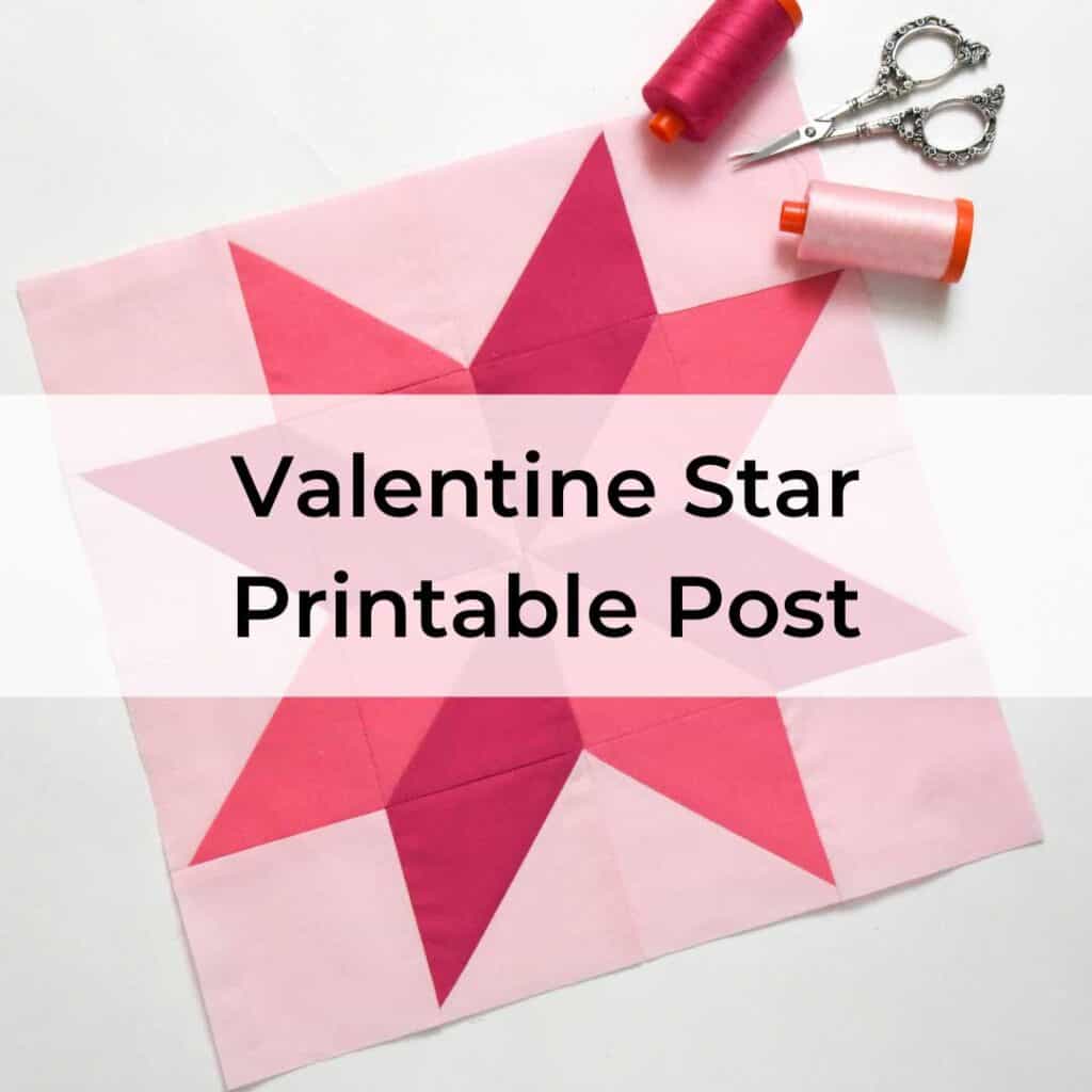 Valentine Star Printable Post Cover