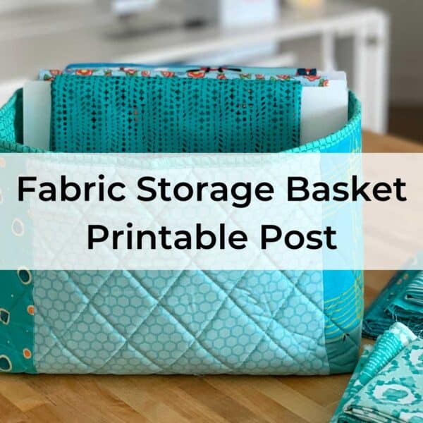 Fabric Storage Baskets Printable Post Cover