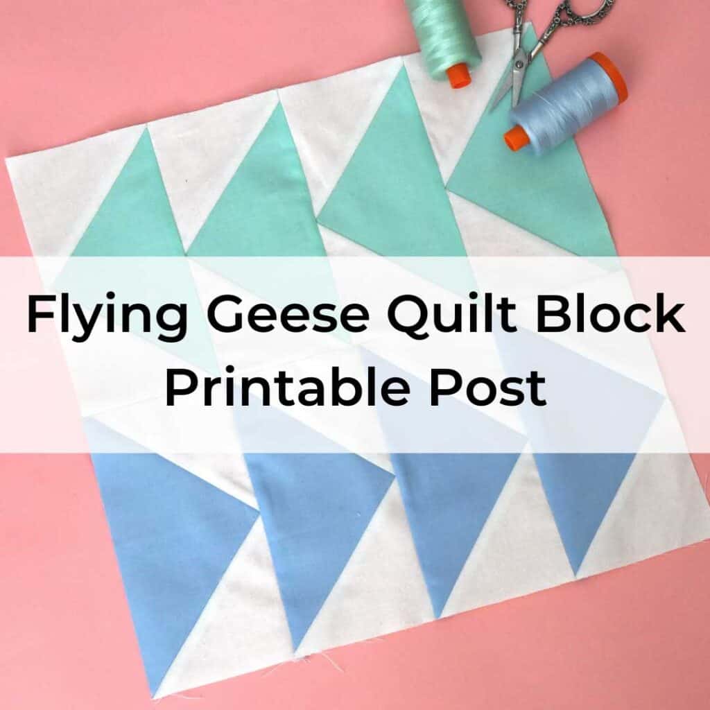 Flying Geese Printable Post Cover