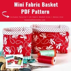 Mini Fabric Basket PDF Pattern Cover