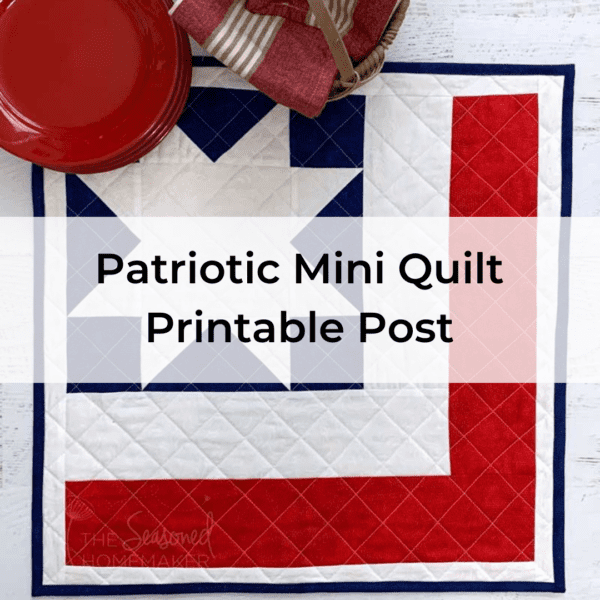Patriotic Mini Quilt Printable Post Cover