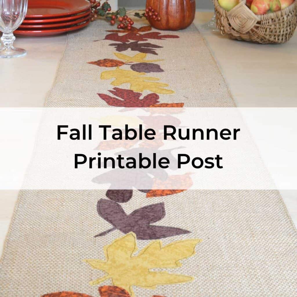 Fall Table Runner Printable Post Cover