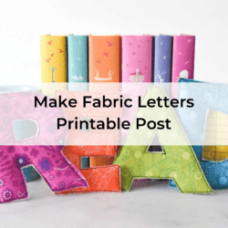 How to Make Fabric Alphabet Letters Cover