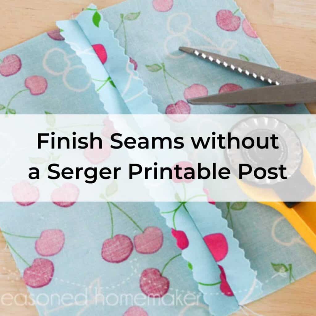 How to Finish Seams Printable Post Cover