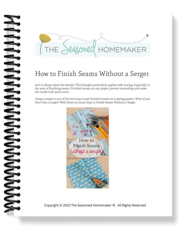 How to Finish Seams Printable Post Spiral