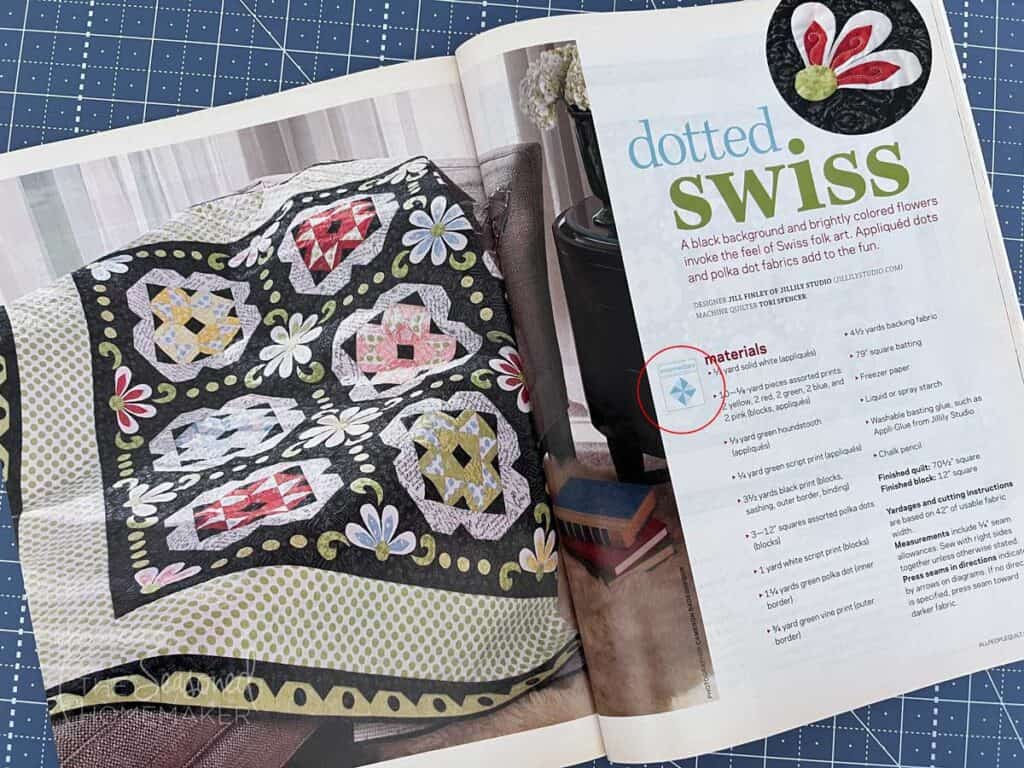 magazine image of quilt