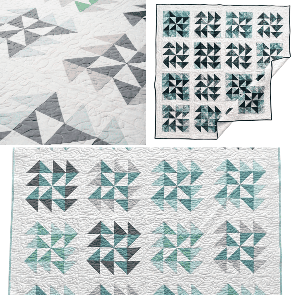Tumbling Sea Glass Quilt collage