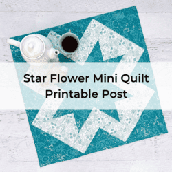Star Flower Mini Quilt Printable Post Cover