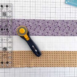 strip pieces with ruler and rotary cutter