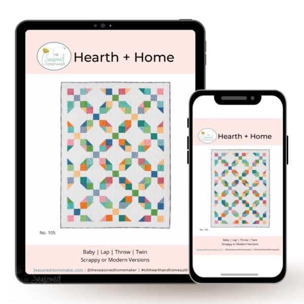 Hearth + Home Quilt Pattern ipad and phone