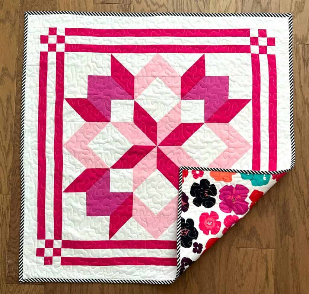In the Hayloft Mini Quilt in pink